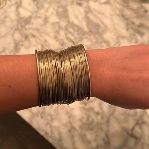 Gorgeous gold wire cuff bracelet